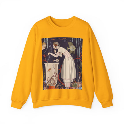 L'Etourdissant Petit Poisson (The Dazzling Little Fish) by George Barbier Heavy Blend™ Crewneck Sweatshirt
