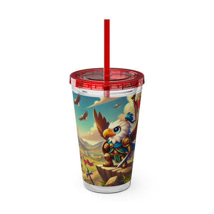 Watchful Guardian Sunsplash Tumbler with Straw, 16oz