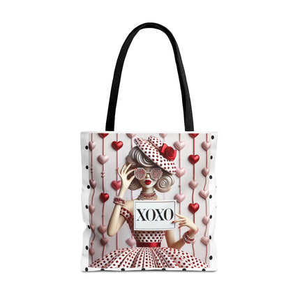 Fashionably Yours, XOXO Tote Bag (AOP)