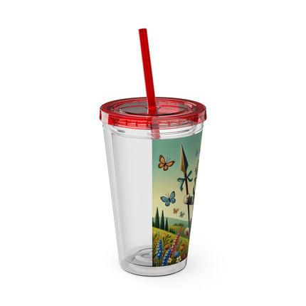 Rabbit Gladiator Sunsplash Tumbler with Straw, 16oz