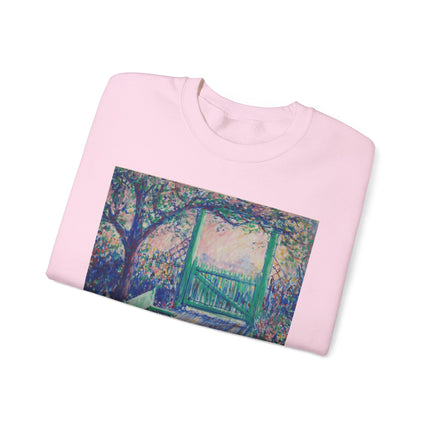 The Artist’s Garden (The Green Chair) by Theodore Earl Butler Heavy Blend™ Crewneck Sweatshirt