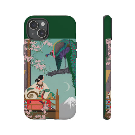 Peacock Garden Phone Case – Japanese Elegance & Timeless Beauty