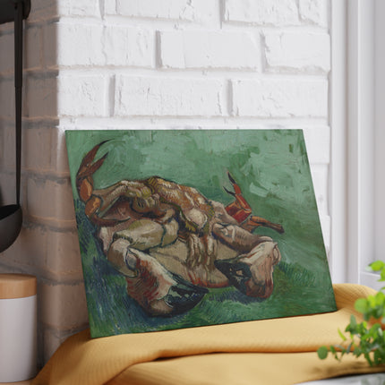 Crab on its Back by Vincent Van Gogh Glass Cutting Board