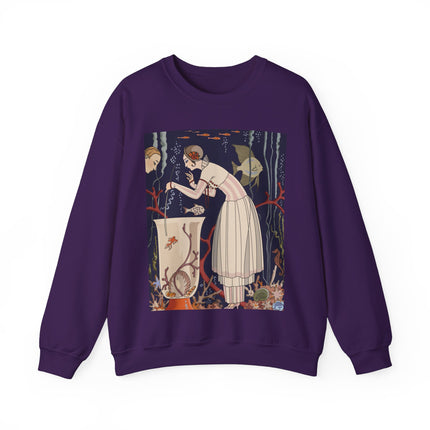 L'Etourdissant Petit Poisson (The Dazzling Little Fish) by George Barbier Heavy Blend™ Crewneck Sweatshirt