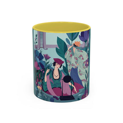 The Ladies Of The Secret Masquerade Colorful Mugs – Art Deco Floral Mystery