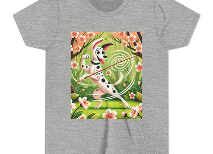 Dalmatian Dance in the Cherry Blossom Grove Youth Short Sleeve Tee