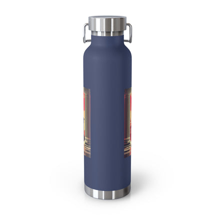 Art Deco Valentine's Romance Copper Vacuum Insulated Bottle, 22oz