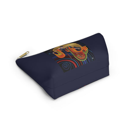 Art Deco Muse Cosmetic Bag – Elegant Poise & Golden Radiance