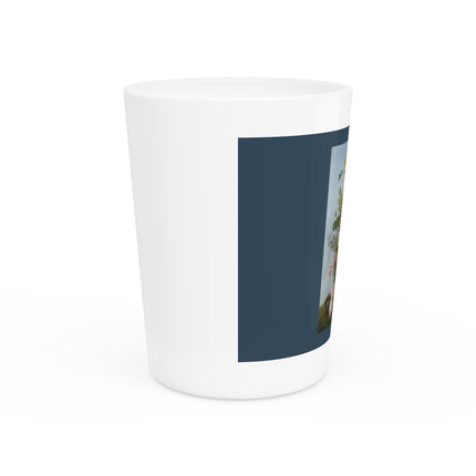 Bouquet of Flowers and a Nest by Sebastian Wegmayr Ceramic Shot Glass