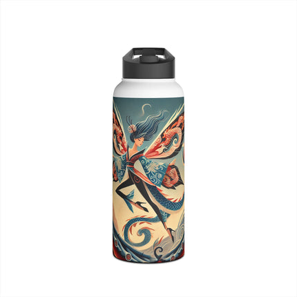 Dragon Fairy of the Temple Stainless Steel Water Bottle, Standard Lid