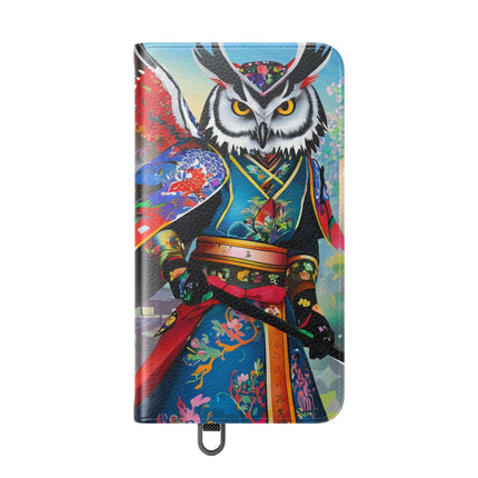 🦉⚔️ Cyberpunk Samurai Owl Flip Case – Neon Wisdom & Warrior Honor