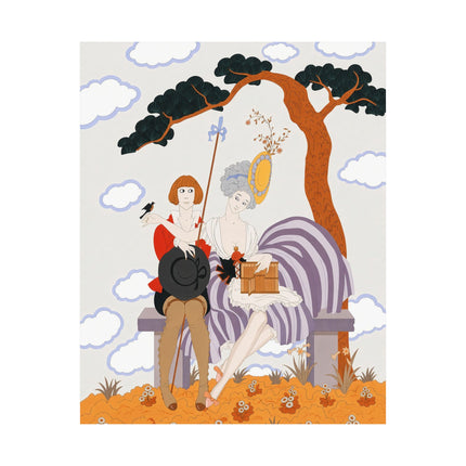 🐦🌸 The Bird Is Quickly Tamed Matte Vertical Poster – George Barbier Art Deco Garden Whimsy