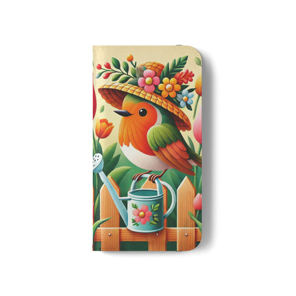 🌷🐦 The Little Garden Tender Flip Case – Sunshine, Care & Storybook Charm