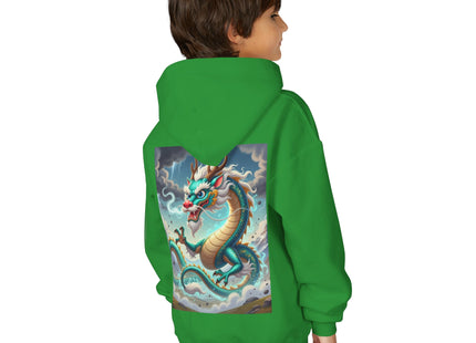 Tibetan Dragon in Battle Youth Heavy Blend Hooded Sweatshirt