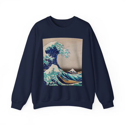 The Great Wave off Kanagawa by Katsushika Hokusai Heavy Blend™ Crewneck Sweatshirt