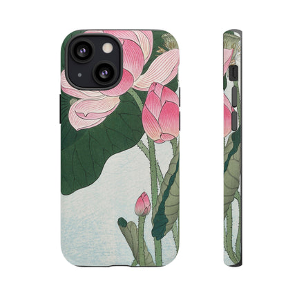 Blooming Lotus Flowers by Ohara Koson Phone Cases