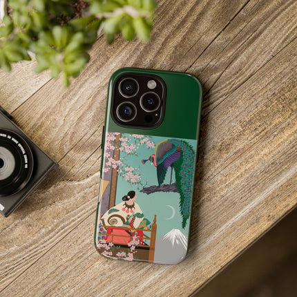 Peacock Garden Phone Case – Japanese Elegance & Timeless Beauty