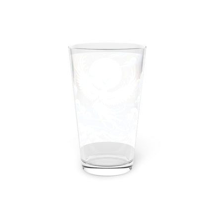 Majestic White Crane Glass, 16oz
