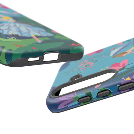 🌸☂️ A Stroll Through The Enchanted Forest Phone Case – Art Deco Floral Fantasy