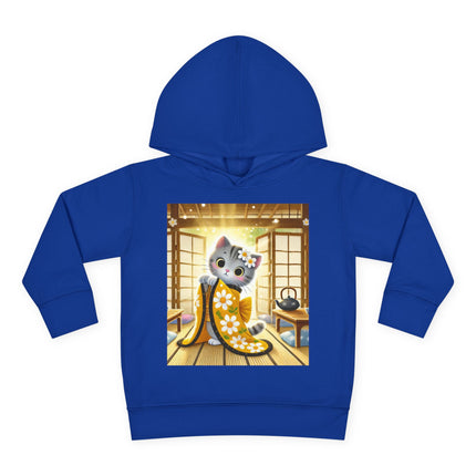 Playful Kitten in the Tea Room Toddler Pullover Fleece Hoodie