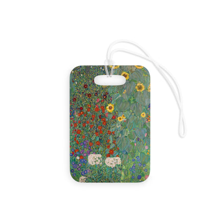 Farm Garden with Sunflowers by Gustav Klimt Luggage Tags