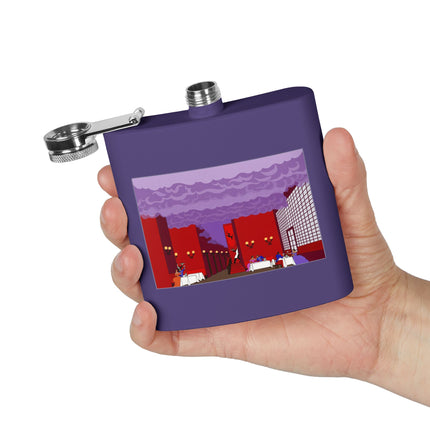 Midnight Toast Flask – Parisian Romance & Art Deco Charm