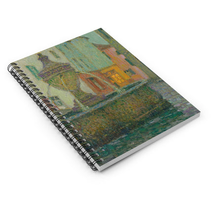 La Fontaine, Saint-Paul De Vence by Henri Le Sidaner Spiral Notebook - Ruled Line
