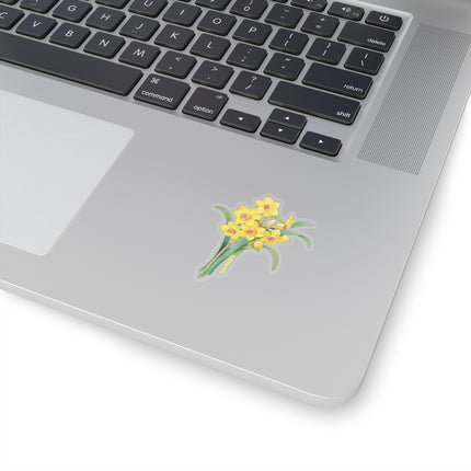 Chinese Sacred Lily botanical illustration by Pierre-Joseph Redouté Kiss-Cut Stickers (4 Sizes)