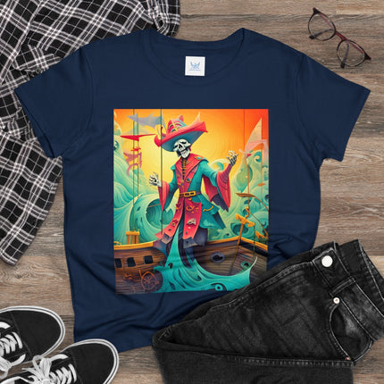 Skeleton Crew of the Misty Seas Women's Midweight Cotton Tee