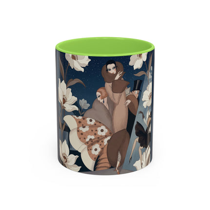 🌸✨ The Midnight Magnolia Masquerade Colorful Mug – Art Deco Nocturne