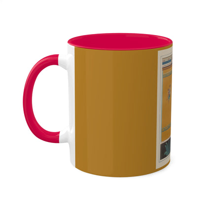 Pompeii Walls Pl.20 by Victor Steeger Colorful Mugs, 11oz