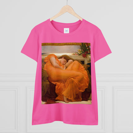 Flaming June by Frederic Leighton Women's Midweight Cotton Tee