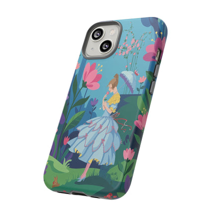 🌸☂️ A Stroll Through The Enchanted Forest Phone Case – Art Deco Floral Fantasy