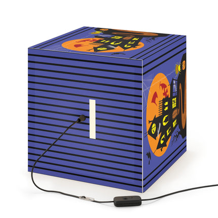 Halloween Night at the Haunted House Light Cube Lamp