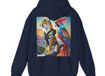 Cheetah and Parrot Cybernetic Duet – Heavy Blend™ Hooded Sweatshirt
