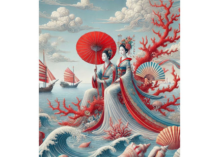 Ladies by the Quiet Sea Matte Vertical Posters