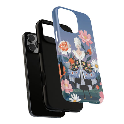 🌸🎀 The Grand Floral Promenade Phone Case – Art Deco Fashion Fantasy