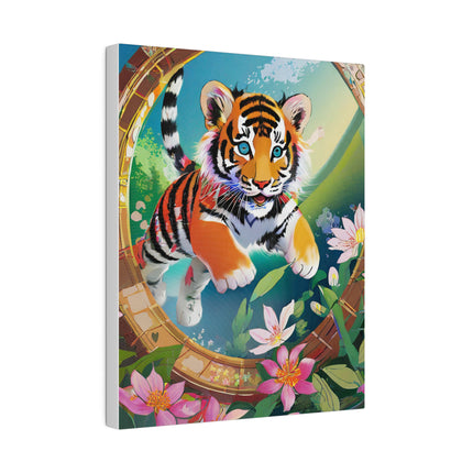 Majestic Tiger Cub Matte Canvas, Stretched, 0.75"