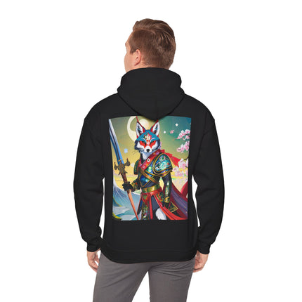Cyberpunk Samurai Fox – Heavy Blend™ Hooded Sweatshirt