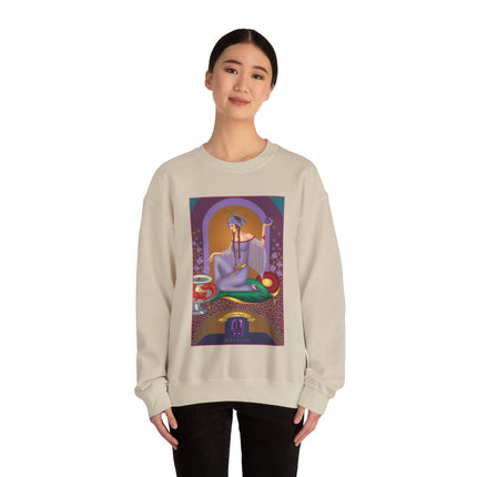 February & Amethyst (from the Gem Series) by Sofia Chiostri Heavy Blend™ Crewneck Sweatshirt