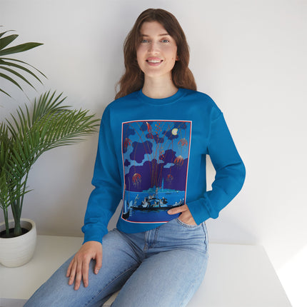 Fireworks in Venice by George Barbier Heavy Blend™ Crewneck Sweatshirt