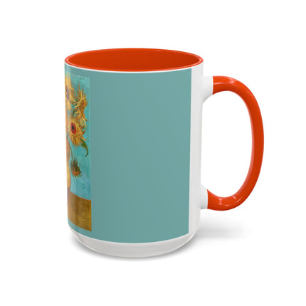 Vase with Twelve Sunflowers by Vincent van Gogh Colorful Mugs (11oz, 15oz)