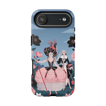 🌹🎭 The Rose Masquerade Promenade Phone Case – Art Deco Floral Elegance