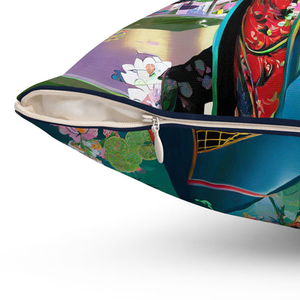 Cyber Toucan Chic Spun Polyester Square Pillow