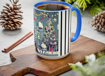 Whimsical Christmas Tea Party Colorful Mugs (11oz, 15oz)