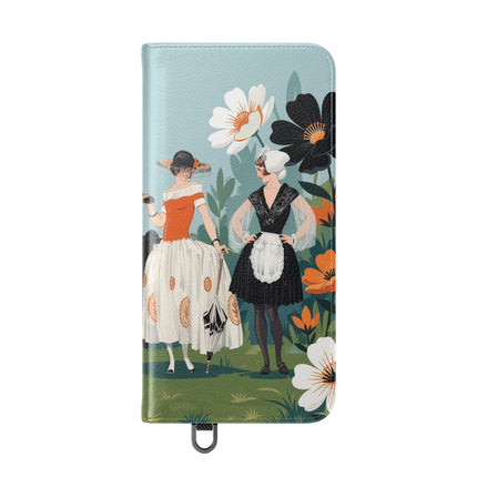 🌼🖤 The Ladies Of The Garden Promenade Flip Case – Art Deco Floral Fashion