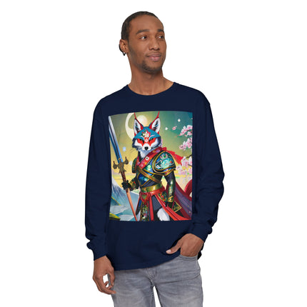 Cyberpunk Samurai Dog Long Sleeve T-Shirt