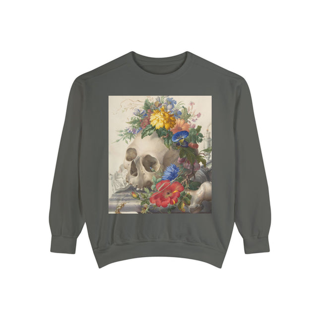 Vanitas Still Life by Herman Henstenburgh Garment-Dyed Sweatshirt