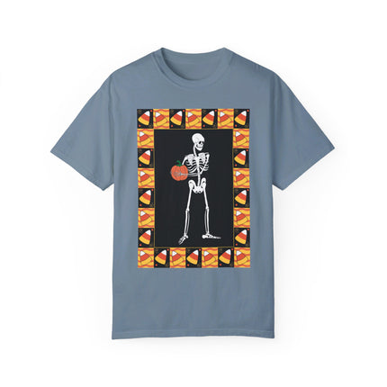Candy Corn Skeleton Unisex Garment-Dyed T-shirt