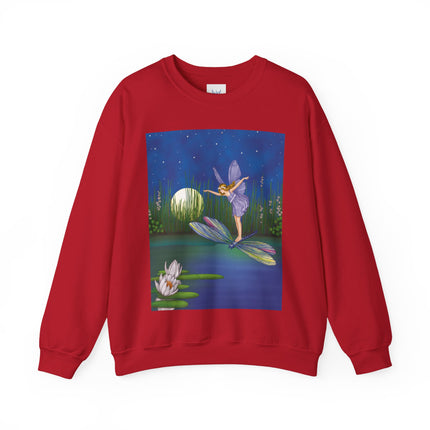 Fairy on a Dragonfly Heavy Blend™ Crewneck Sweatshirt